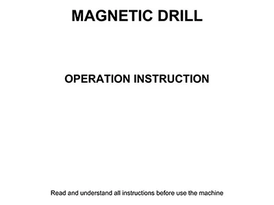 Magnetic Drill